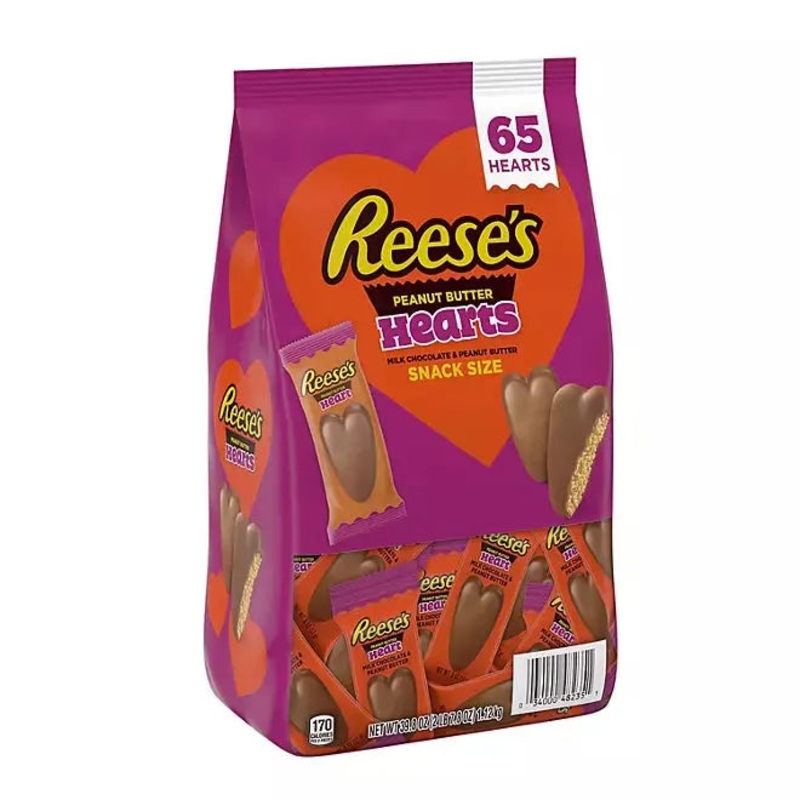 Reese’s Peanut Butter Hearts: 65-Piece Bag