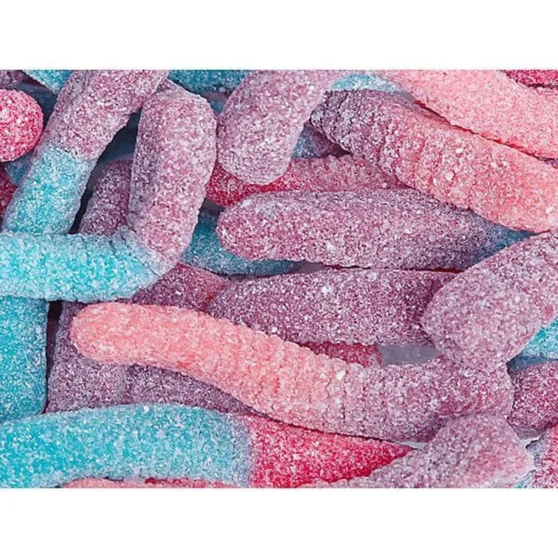Trolli Sour Brite Crawlers Gummy Worms Candy – Very Berry: 3.75LB Box