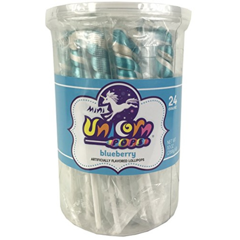 Adams & Brooks Light Blue Mini Unicorn Pop jar 24ct