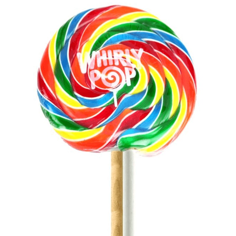 Adams & Brooks Rainbow Whirly Pops 10oz 18ct