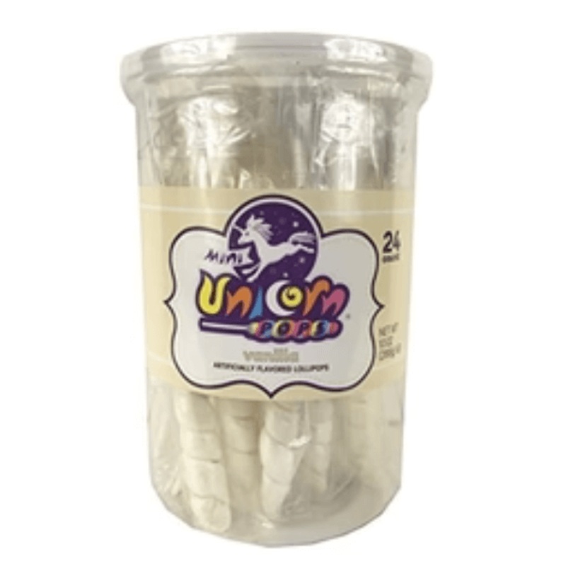 Adams & Brooks White Mini Unicorn Pop jar 24ct