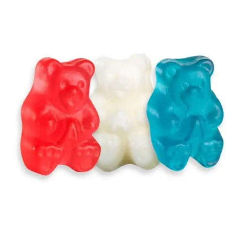 Albanese Patriotic USA Red, White, & Blue Gummy Bears: 5LB Bag