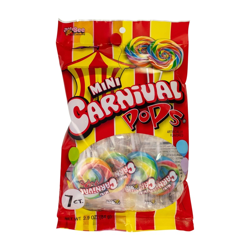 Bee Mini Carnival Pops 7 Count Bag