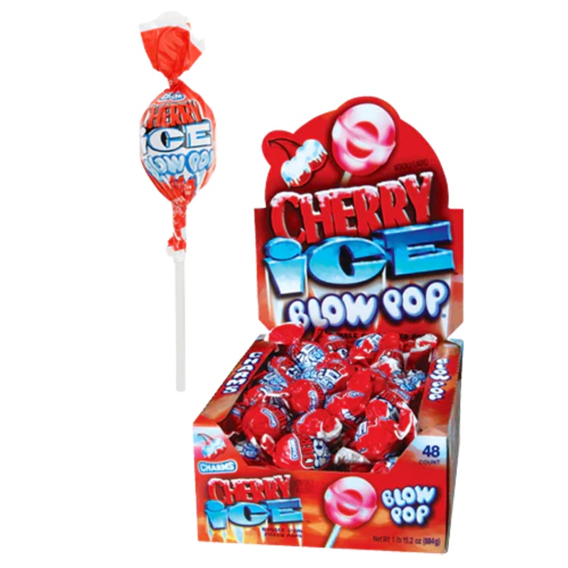 Charms Cherry Ice Blow Pop Lollipops
