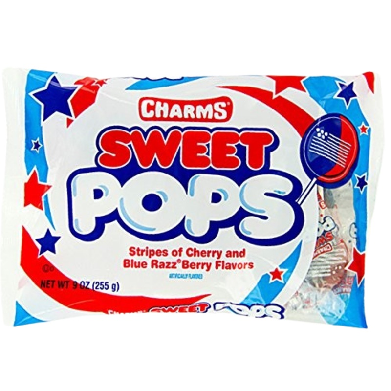 Charms Flag Sweet Pops Lollipops – 9-oz. Bag