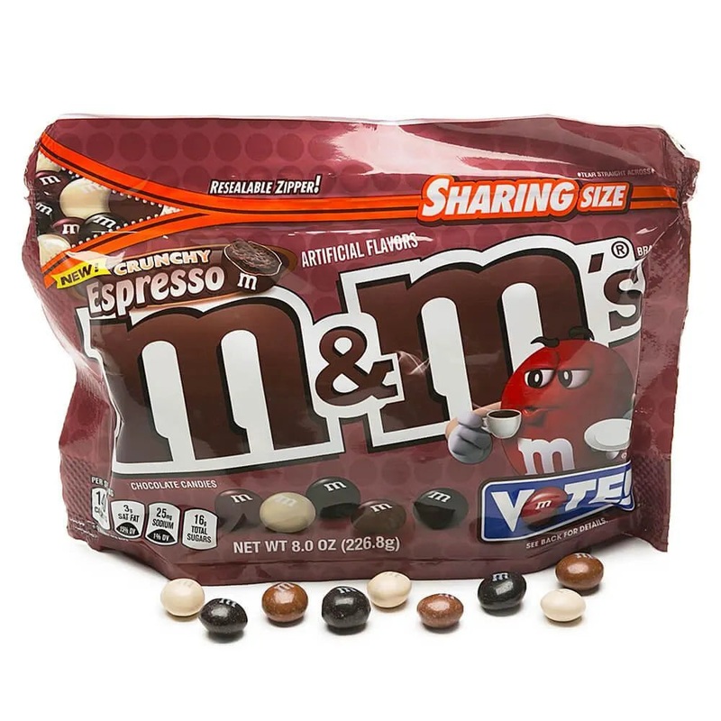 Crunchy Espresso M&M’s Candy: 8-Ounce Bag