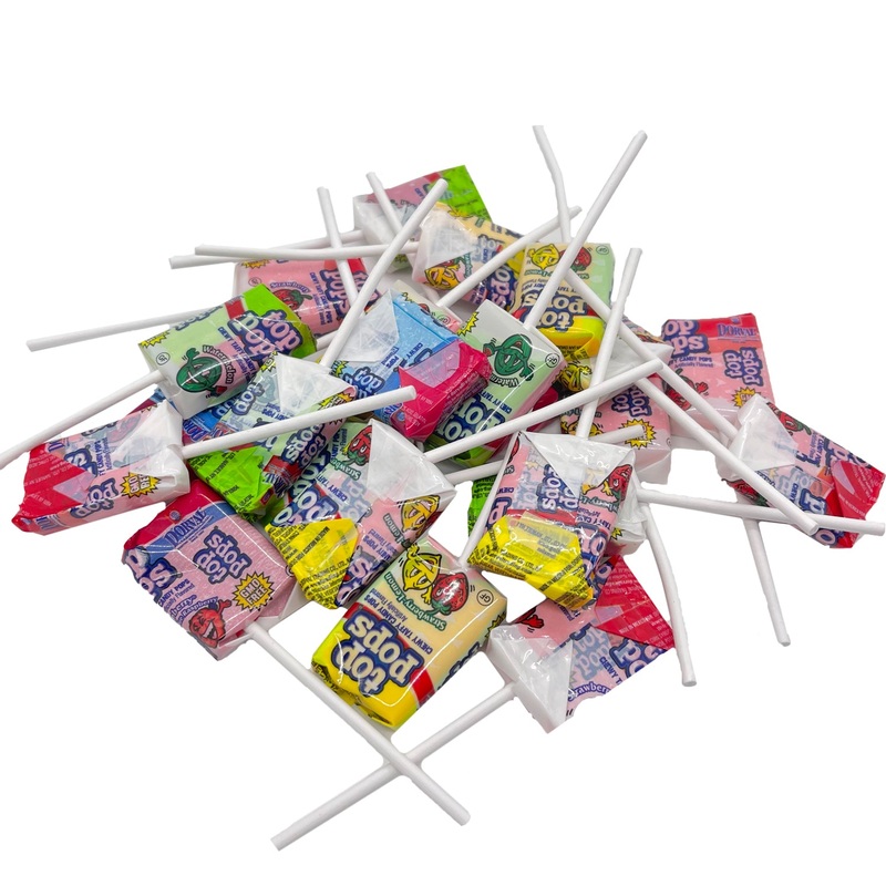 Dorval Top Pops Assorted Taffy Pops 5 lb. Bulk Bag