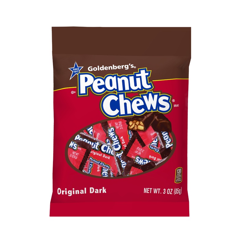 GOLDENBERG’S PEANUT CHEWS ORIGINAL DARK CHOCOLATE
