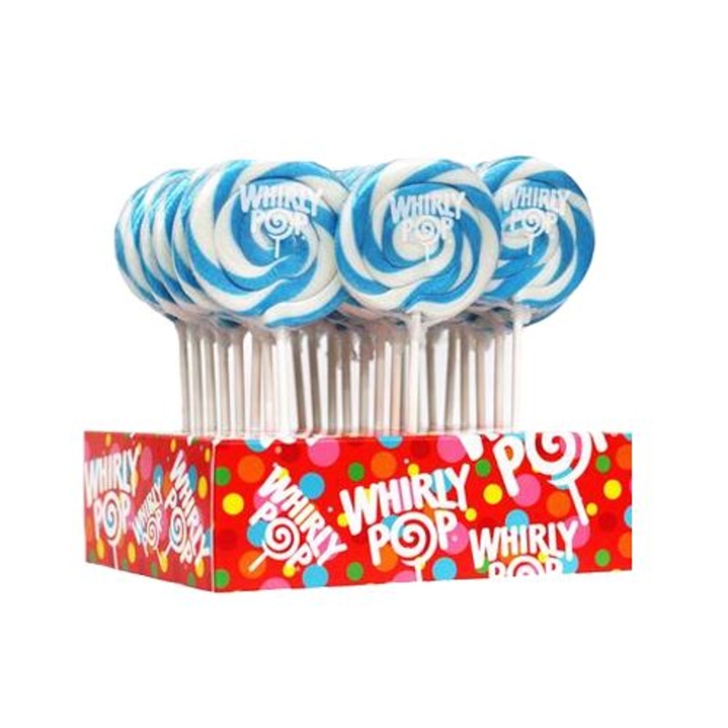 Light Blue & White Blueberry Whirly Pop 1.5 oz., 3″