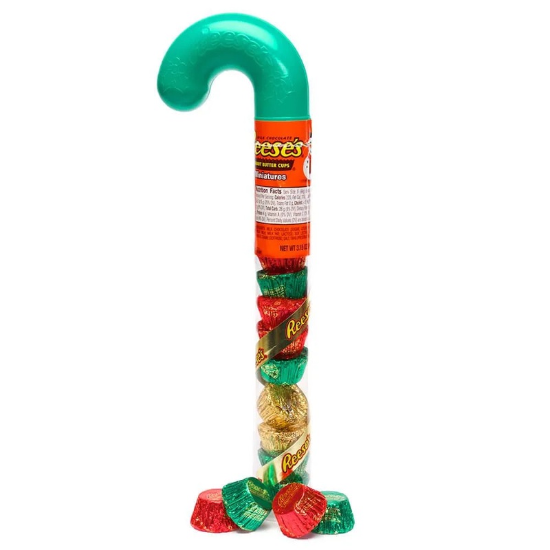 Reese’s Peanut Butter Cups Miniatures Filled Tubular Candy Cane