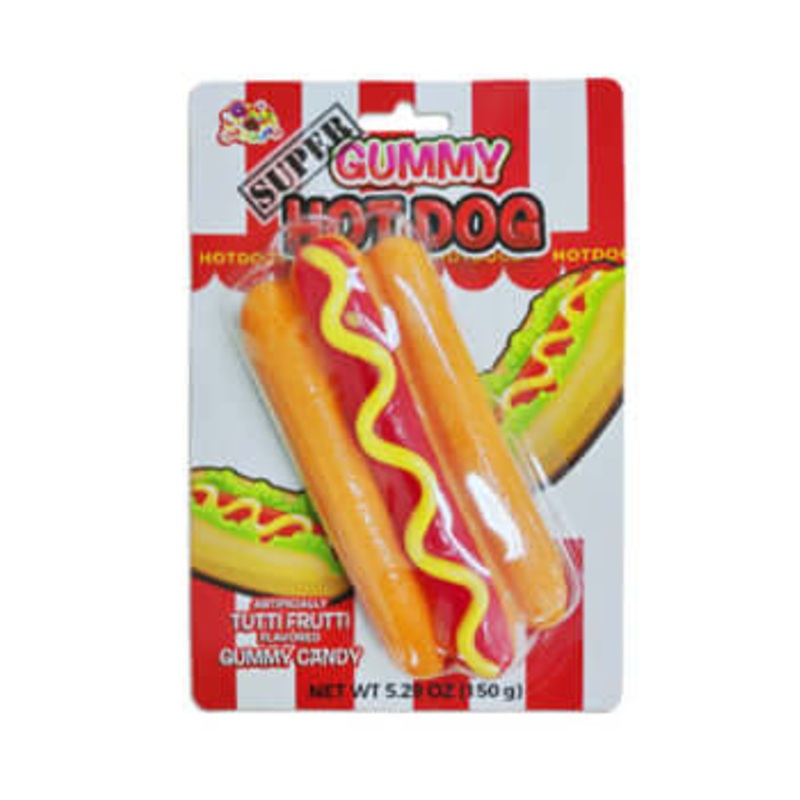 Alberts Super Gummy Hot Dog 5.29oz 12ct