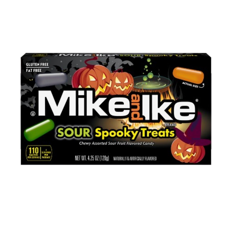 Mike and Ike Halloween Sour Spooky Treats 4.25 oz. Theater Box