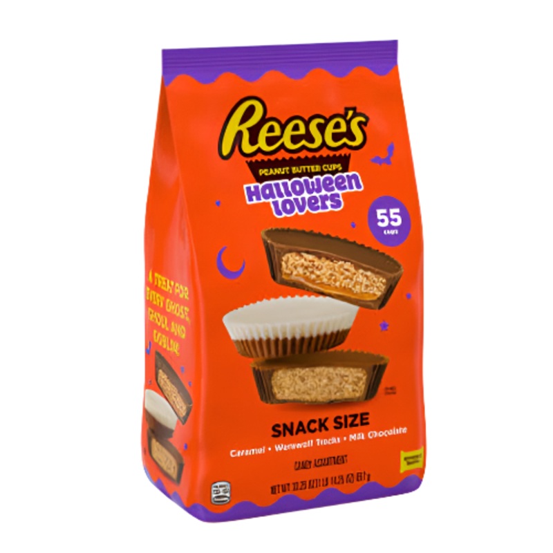 Reese’s Halloween Lovers Peanut Butter Cup Snack Size 55 Count 30.25 oz. Bag