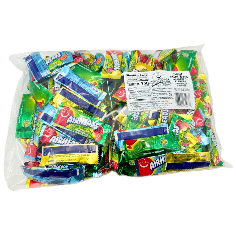 Airheads Assorted Sour Mini Bars – 5lb