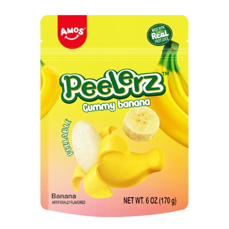 Amos Peelerz Gummy Bananas 6 oz. Bag