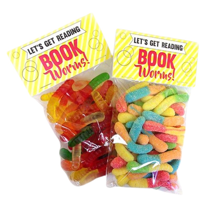 Book Worms Gummi Worm Treat Bag