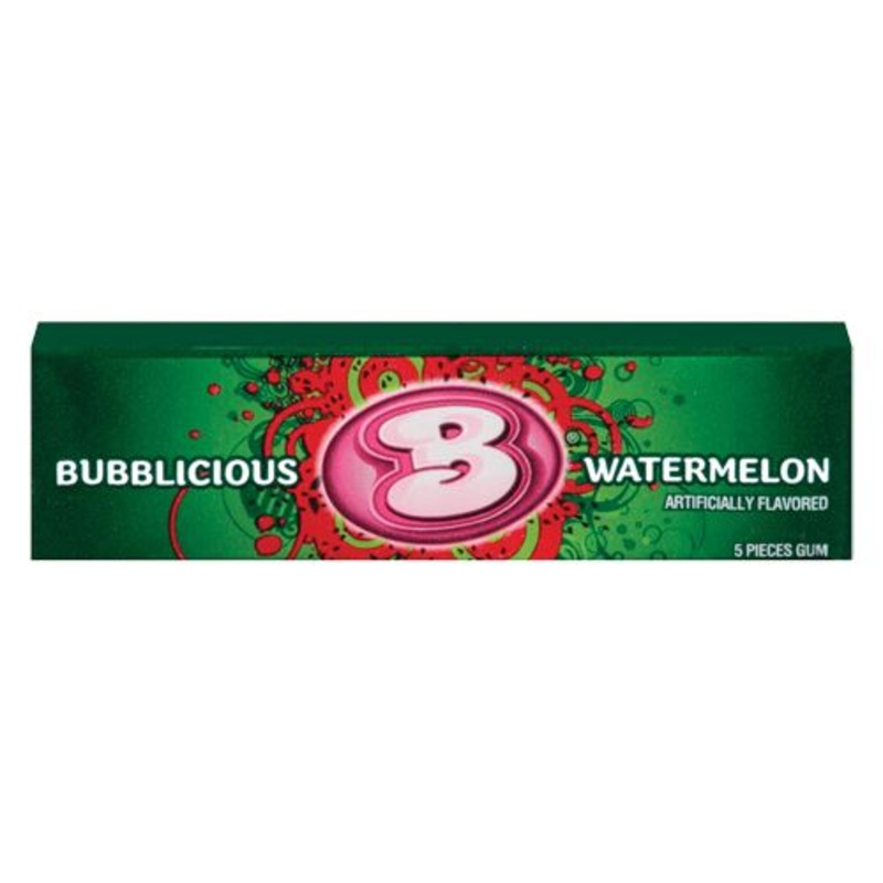 Bubblicious Watermelon Bubble Gum 5-Piece Pack