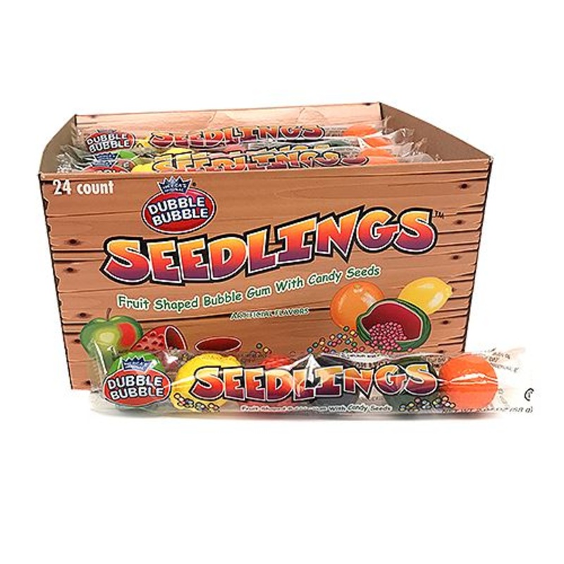 Dubble Bubble Seedlings Fruit Shaped Bubble Gum – 6-Piece Tube