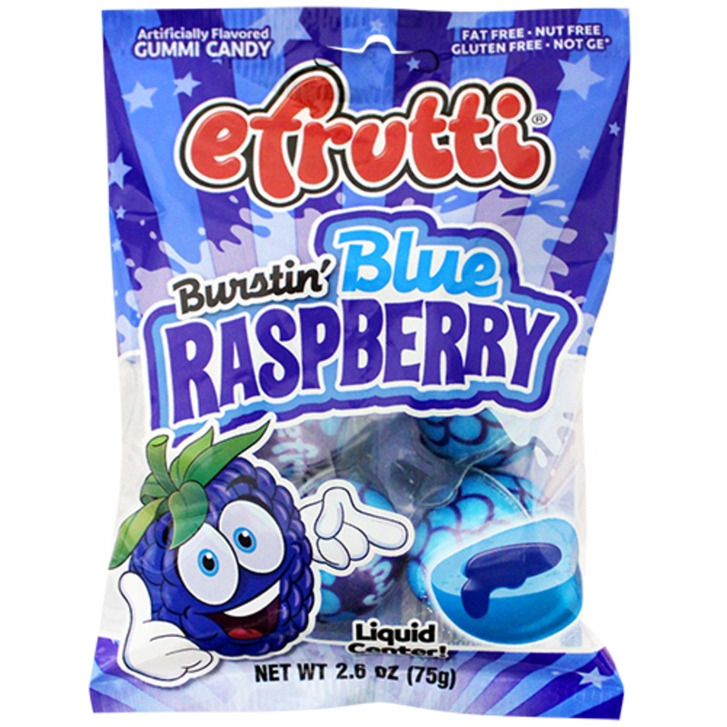 Efrutti Burstin’ Blue Raspberry 2.6 oz. Bag