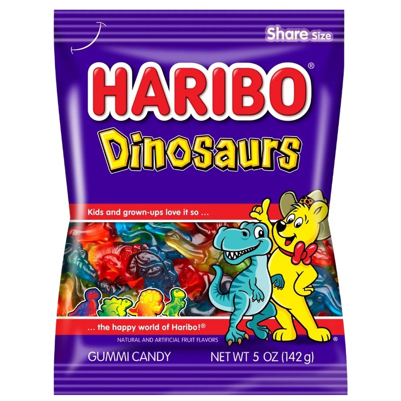 Haribo Dinosaurs Gummi Candy – 5-oz. Peg Bag