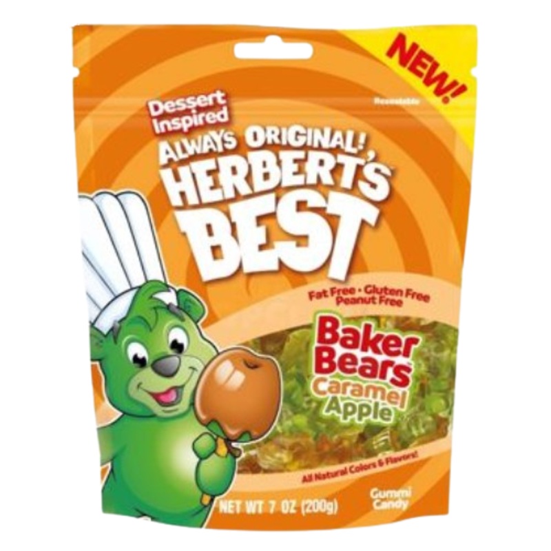 Herbert’s Best Caramel Apple Baker Bears Gummi Candy 7 oz. Bag