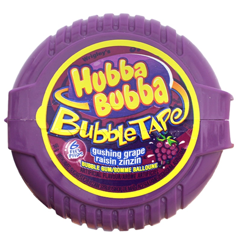 Hubba Bubba Bubble Tape Gushing Grape 56 g Roll