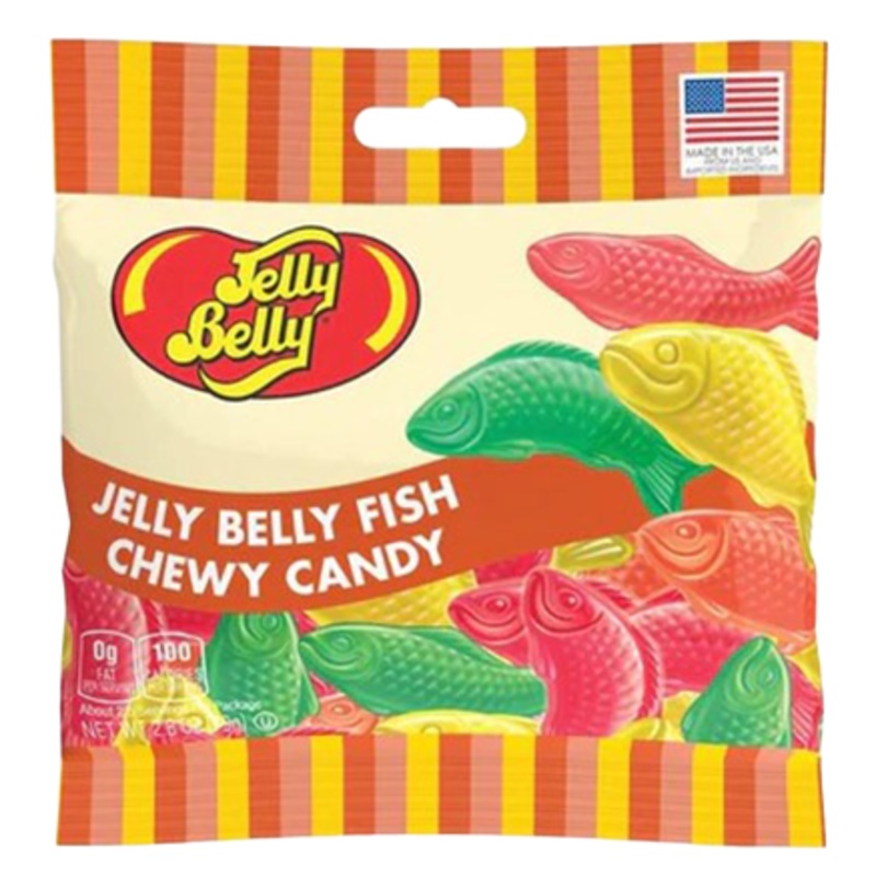 Jelly Belly Fish Chewy Candy 2.8 oz Bag