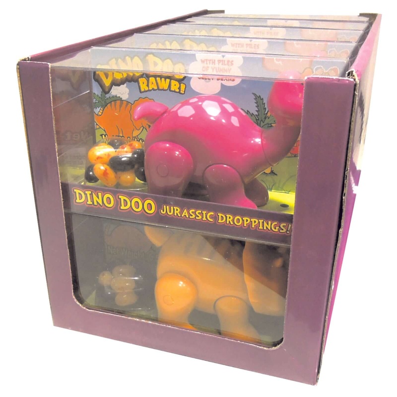 Kidsmania Dino Doo Pooping Dinosaur Jelly Bean Candy Dispenser 10ct