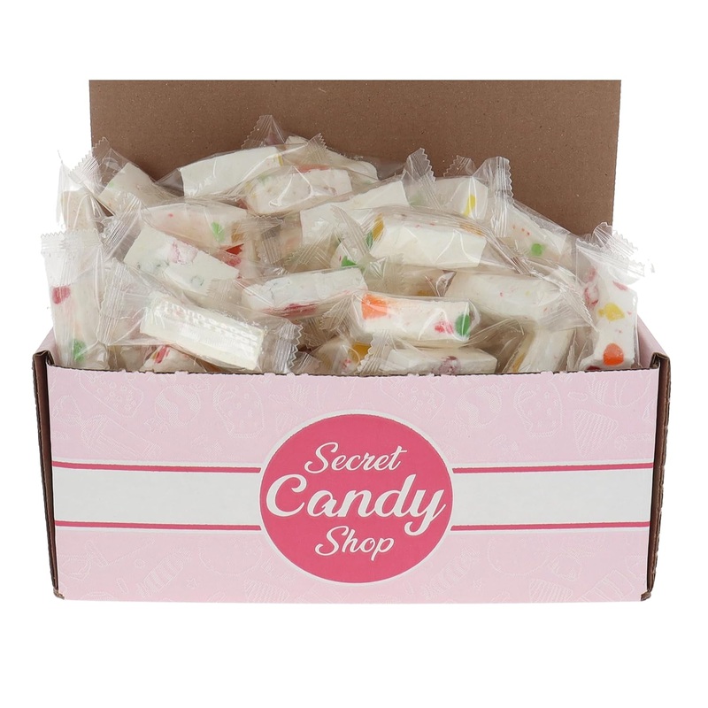 SECRET CANDY SHOP Jujube Nougats Soft Chewy Fruit Candy Bulk in Box (Tropical Flavors)