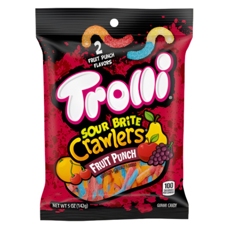 Trolli Sour Brite Crawlers Fruit Punch 5 oz. Bag