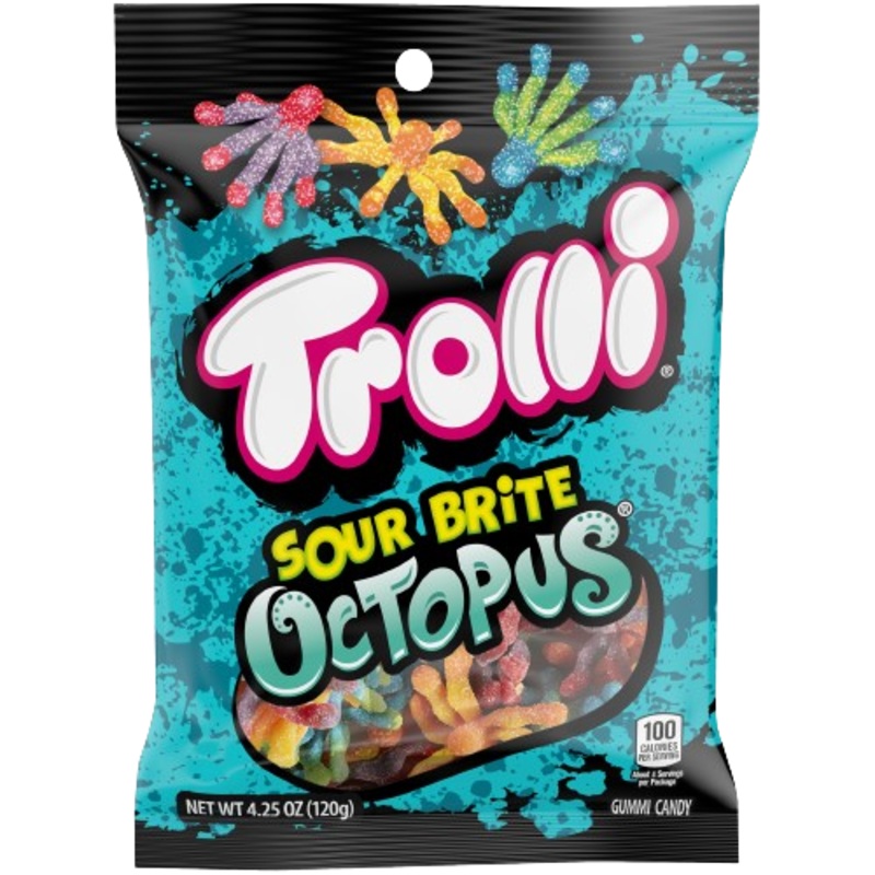 Trolli Sour Brite Octopus Gummi Candy – 4.25-oz. Bag