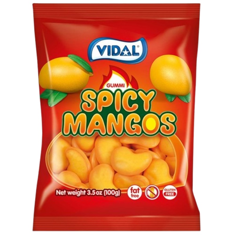 Vidal Gummi Spicy Mangos 3.5 oz. Bag