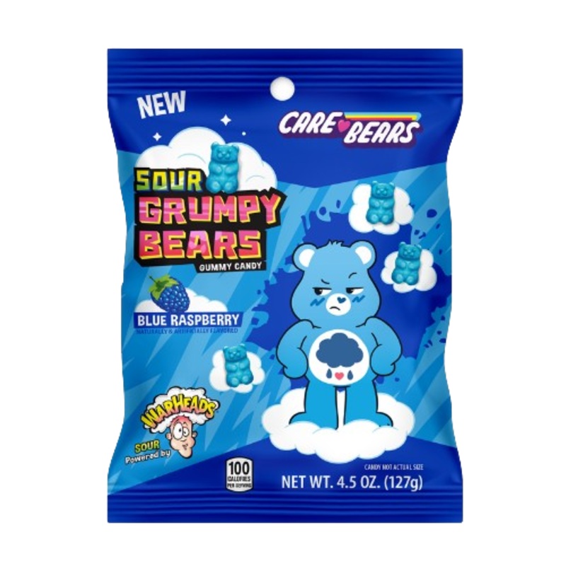 Warheads Care Bears Sour Grumpy Bears 4.5 oz. Bag
