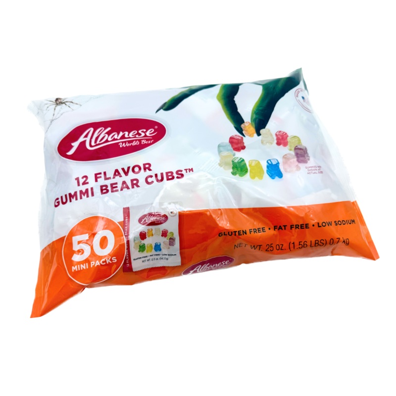 Albanese 12 Flavor Gummi Bear Cubs – 25oz / 50ct