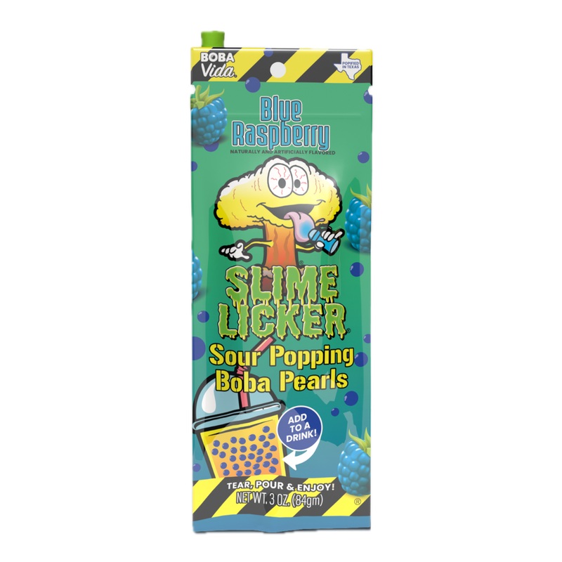 BOBAVIDA Blue Raspberry Slime Licker Sour Popping Boba Pearls – 3oz / 10ct
