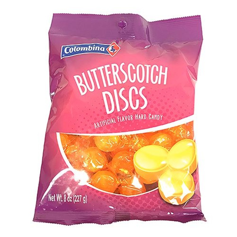 Colombina Butterscotch Discs Hard Candy – 8-oz. Bag