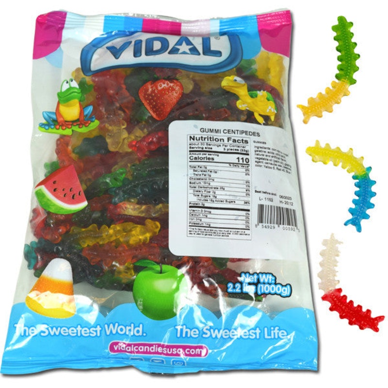Gummi Centipedes 2.2lb Vidal