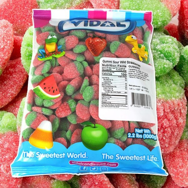 Gummi Wild Sour Strawberries 2.2lb