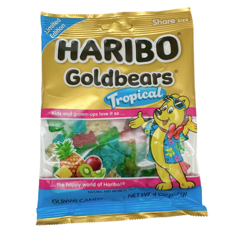 Haribo Tropical Gold Bears – 4oz
