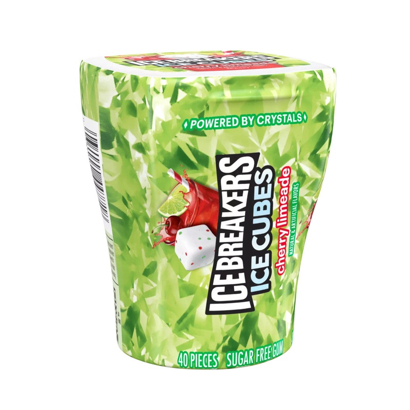 ICE BREAKERS Ice Cubes Cherry Limeade Sugarfree Gum – 40pc / 6ct