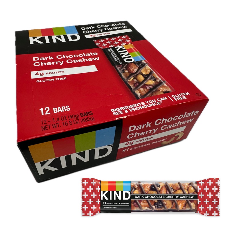 KIND Dark Chocolate Cherry Cashew Bar – 1.4oz / 12ct