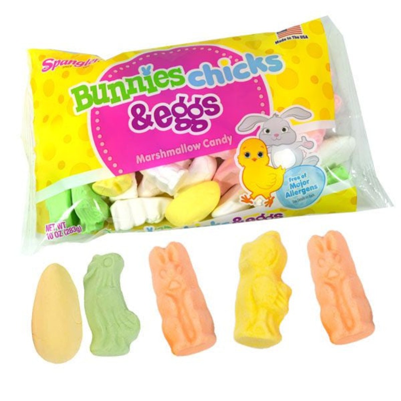 Marshmallow Bunnies, Chicks, Eggs – 10oz