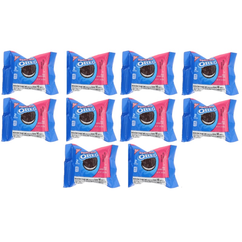 Oreo Double Stuf Chocolate Sandwich Cookies (Pack of 10. 2 Cookies Per Pack, total of 20 Cookies)