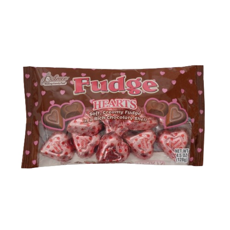 Palmer Fudge Foil Hearts 4.5 oz. Bag
