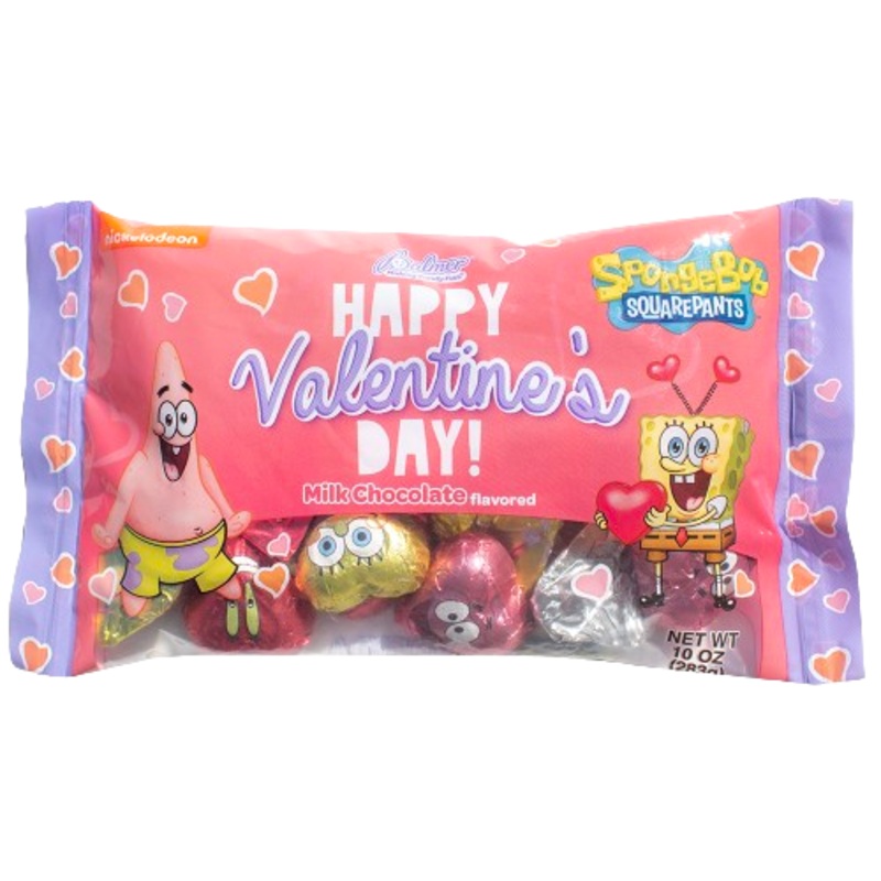Palmer Spongebob Squarepants Valentine’s Foil Hearts 10 oz. Bag