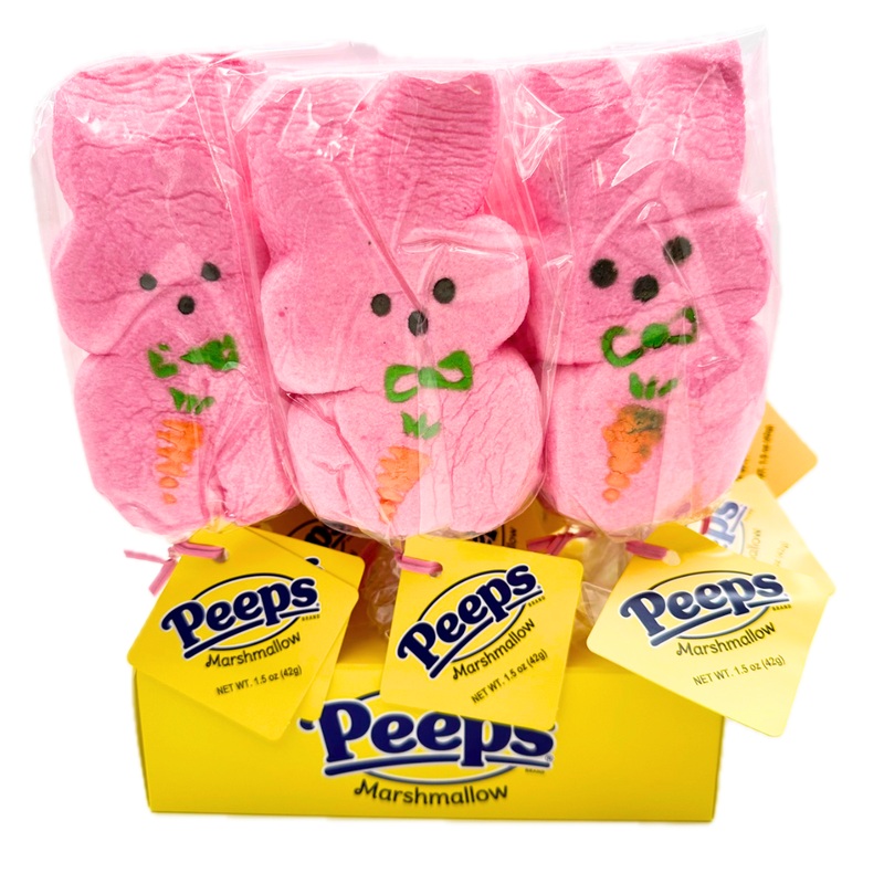 PEEPS Pink Marshmallow Bunny Pop – 1.5oz / 12ct
