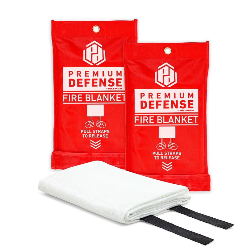 Premium Defense 40″ x 40″ Emergency Fiberglass Fire Blanket, 2 pk.