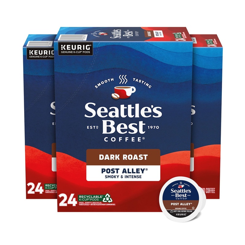 Seattle’s Best Coffee Dark Roast K-Cup Coffee Pods, Post Alley Blend, 72 ct.