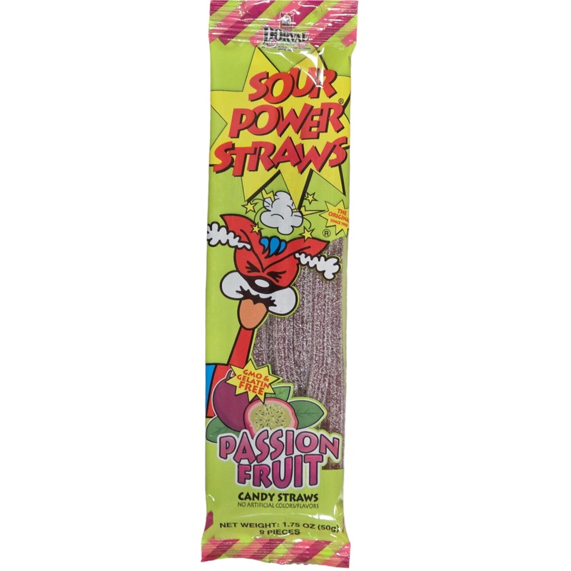Sour Power Straws Passion Fruit Candy