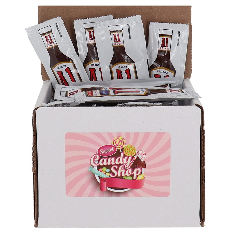 A1 Steak Original Sauce Single Serve Packets Bulk in Box (Pack of 25)